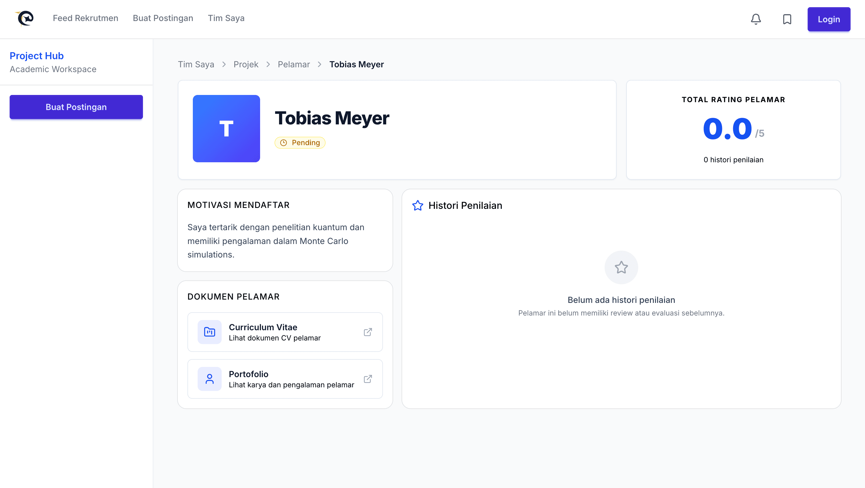 Applicant Review