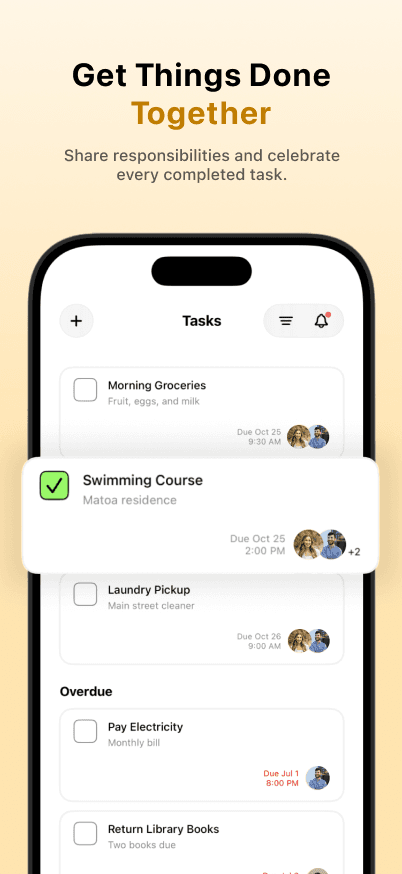 Kith app task screen